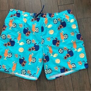 Cocktail Pattern Lined Swim Trunks by Island Passport size 3XL
